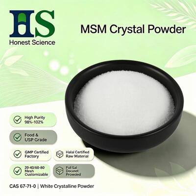 MSM Kristal Powder Methylsulfonylmethane Dimethyl Sulfone Custom Mesh Tersedia